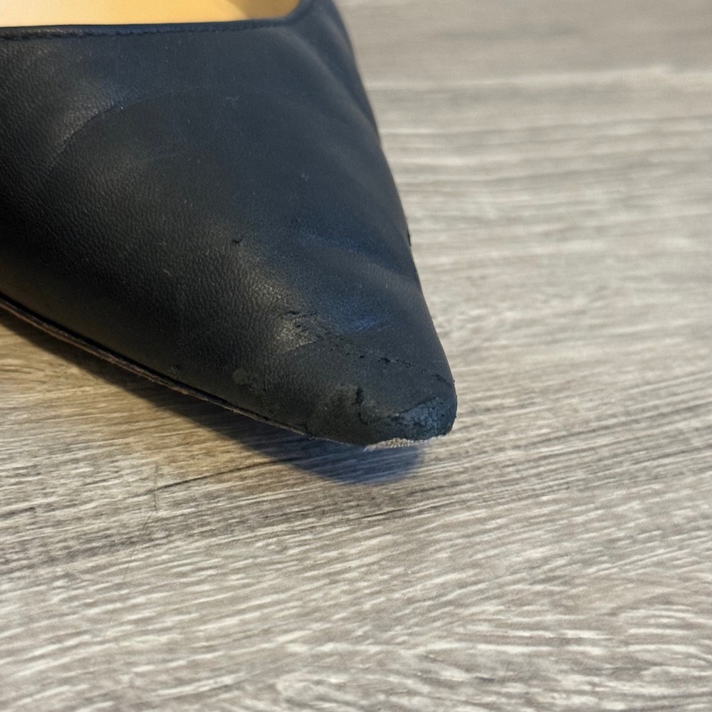 Jimmy Choo Black Leather Pointed Toe Stiletto Pumps Heels IT 38 US 8 - Picture 4 of 16